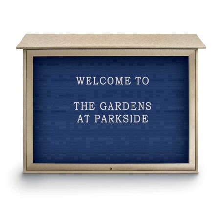 United Visual Products Indoor Enclosed Combo Board, 42"x32", White Frame/Grey & Amethyst UVCB4232W-GREY-AMETHY